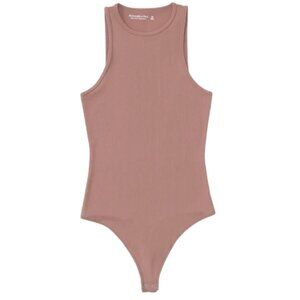 Abercrombie and Fitch Brown Ribbed Bodysuit Tank Size Medium